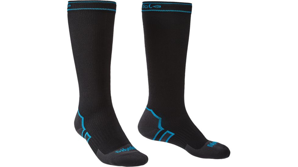 Bridgedale Midweight Knee Socks - Mens, Black/Blue, Small, 710086-845-S