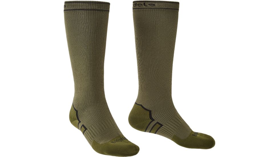 Bridgedale Midweight Knee Socks - Mens, Khaki/Olive, Medium, 710086-115-M