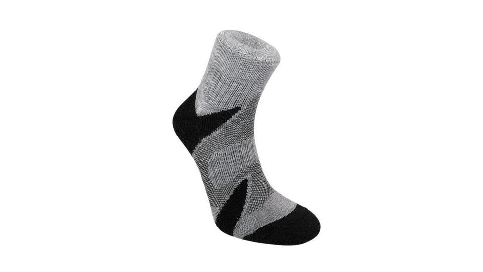 CoolFusion Multisport Light 3/4 Crew Sock - Mens-Silver/Black-X-Large