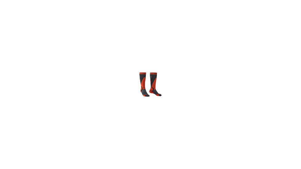 Bridgedale Ski Lightweight Socks - Mens, Graphite/Orange, Medium, 710550-135-M