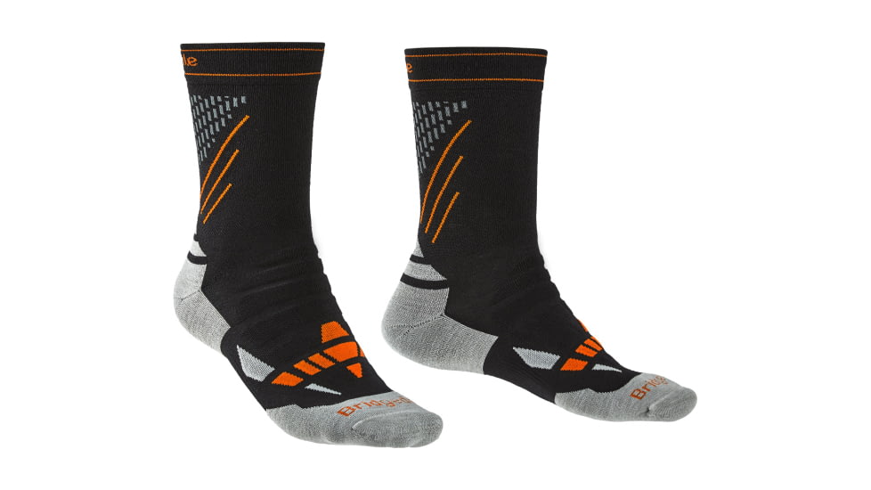 Bridgedale Ski Nordic Race Socks - Mens, Black/Stone, Medium, 710546-850-M