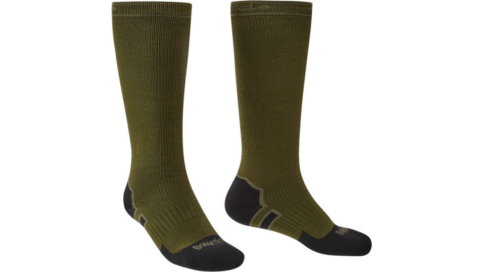 Bridgedale StormSock Heavyweight Knee Socks - Mens, Olive/Black, Small, 710075-738-S