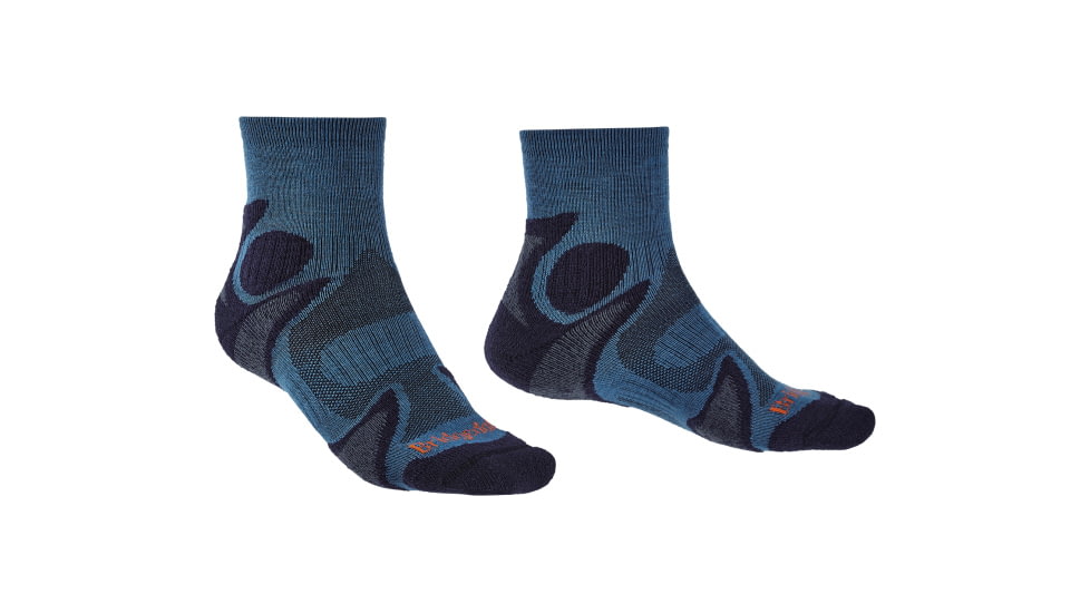 Bridgedale Trailsport Lightweight T2 Merino Cool Comfort 3/4 Crew Socks - Mens, Storm/Navy, Extra Large, 710180-454-XL