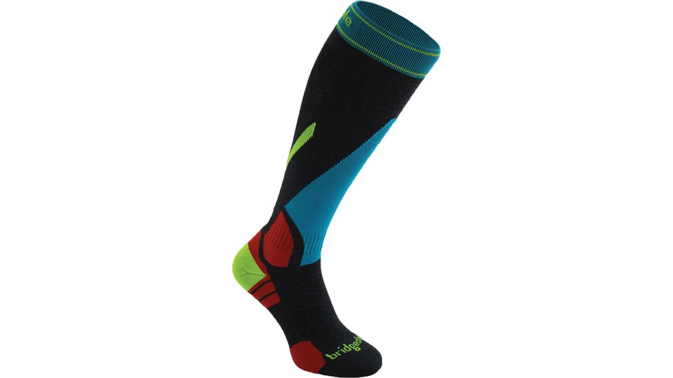 Bridgedale Vertige Light Ski Black/blu Md B610637-007-MD