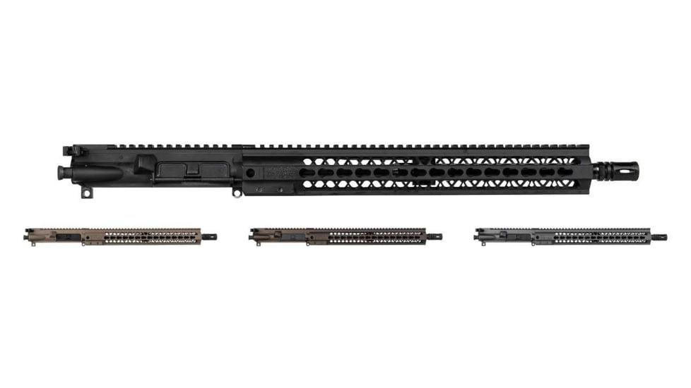 Brigade Manufacturing AR Complete 16 inch 5.56 Upper Receiver Forged w/ Handle and A2 Flash Hider, Black, Flat Dark Earth, Midnight Bronze, Tungsten