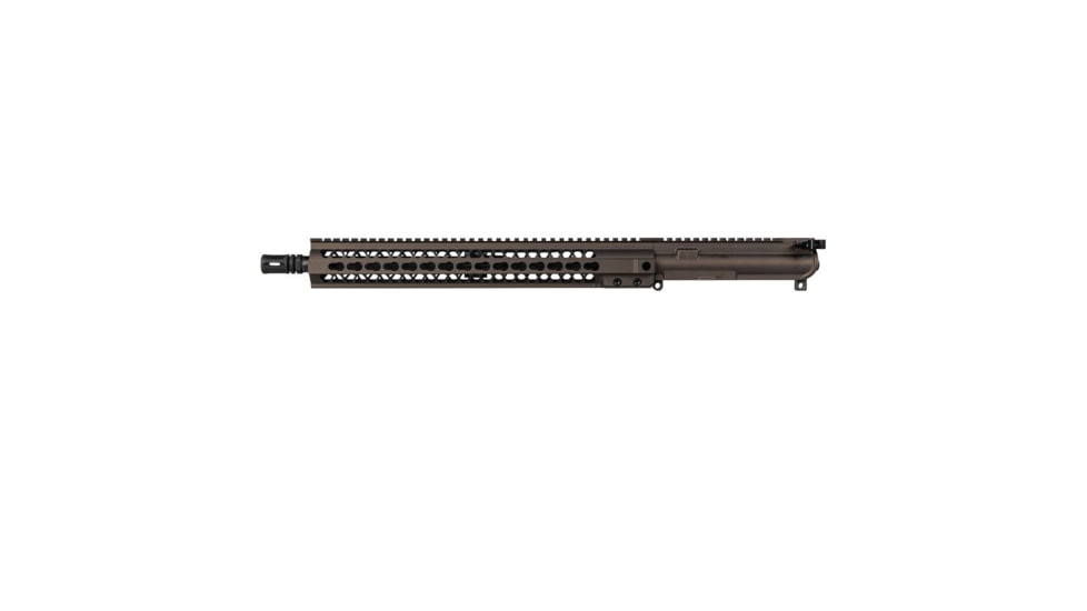 Brigade Manufacturing AR Complete Upper Receiver Forged, 5.56, 16 inch Barrel, Midnight Bronze Charging Handle, 15 inch Rail, A2 Flash Hider, U5611660