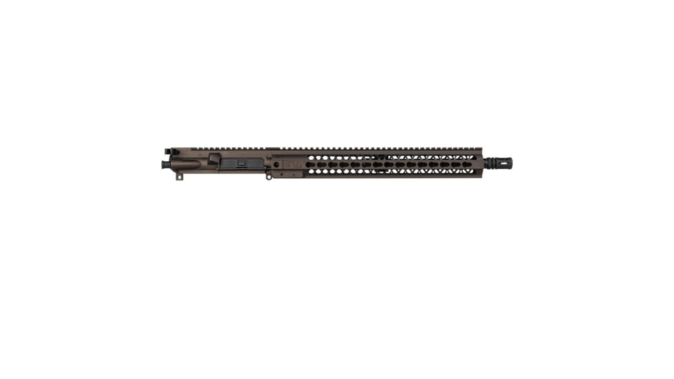 Brigade Manufacturing AR Complete Upper Receiver Forged, 5.56, 16 inch Barrel, Midnight Bronze Charging Handle, 15 inch Rail, A2 Flash Hider, U5611660