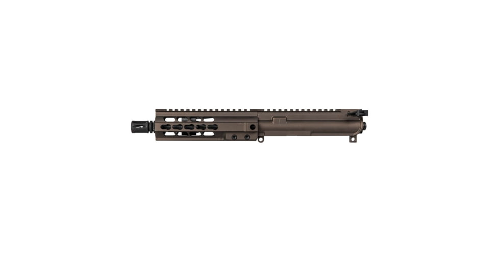 Brigade Manufacturing AR Complete Upper Receiver Forged, 5.56, 7.5 inch Barrel, Midnight Bronze Charging Handle, 7 inch Rail, A2 Flash Hider, U5617560