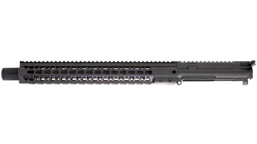 Brigade Manufacturing AR Complete Upper Receiver Forged, 9mm, 16 inch Barrel, Black Mini Can, 15 inch Rail, No Charging Handle NO BCG, U091161V