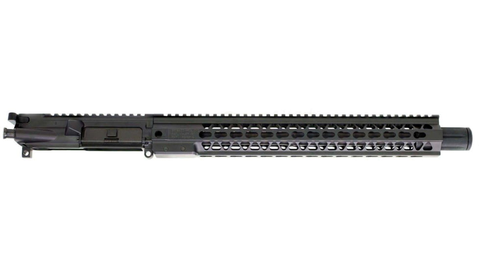 Brigade Manufacturing AR Complete Upper Receiver Forged, 9mm, 16 inch Barrel, Black Mini Can, 15 inch Rail, No Charging Handle NO BCG, U091161V