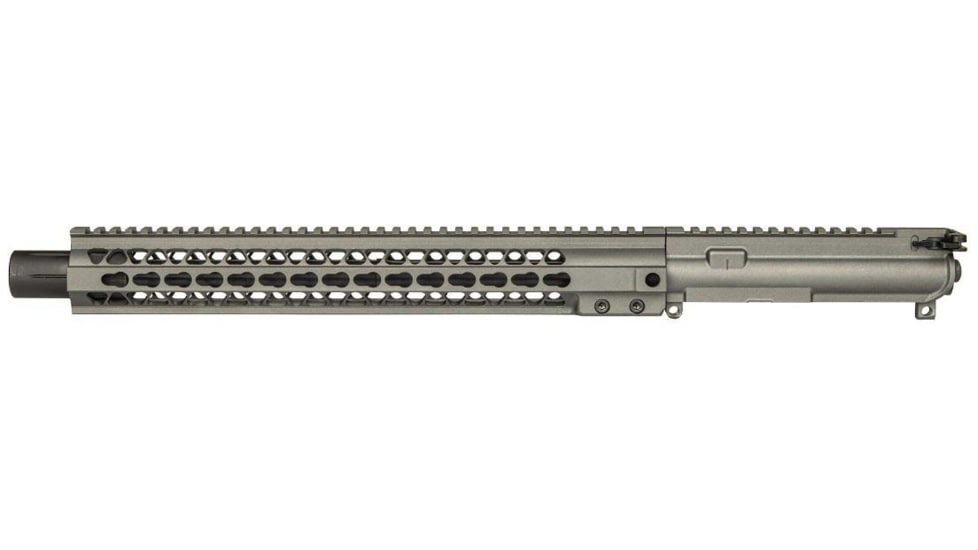 Brigade Manufacturing AR Complete Upper Receiver Forged, 9mm, 16 inch Barrel, Tungsten Mini Can, 15 inch Rail, No Charging Handle NO BCG, U091163V