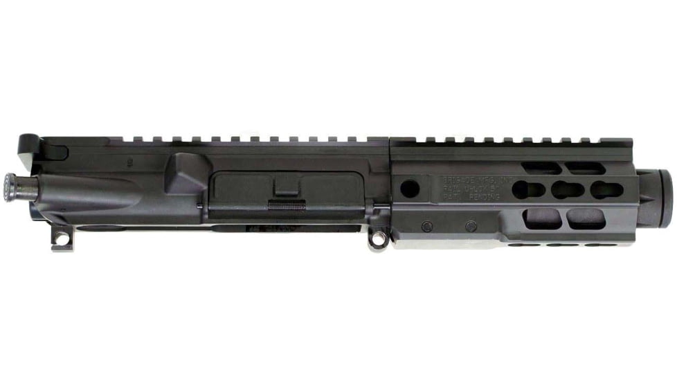 Brigade Manufacturing AR Complete Upper Receiver Forged, 9mm, 5.5 inch Barrel, Black Mini Can, 5 inch Rail, No Charging Handle NO BCG, U091551V