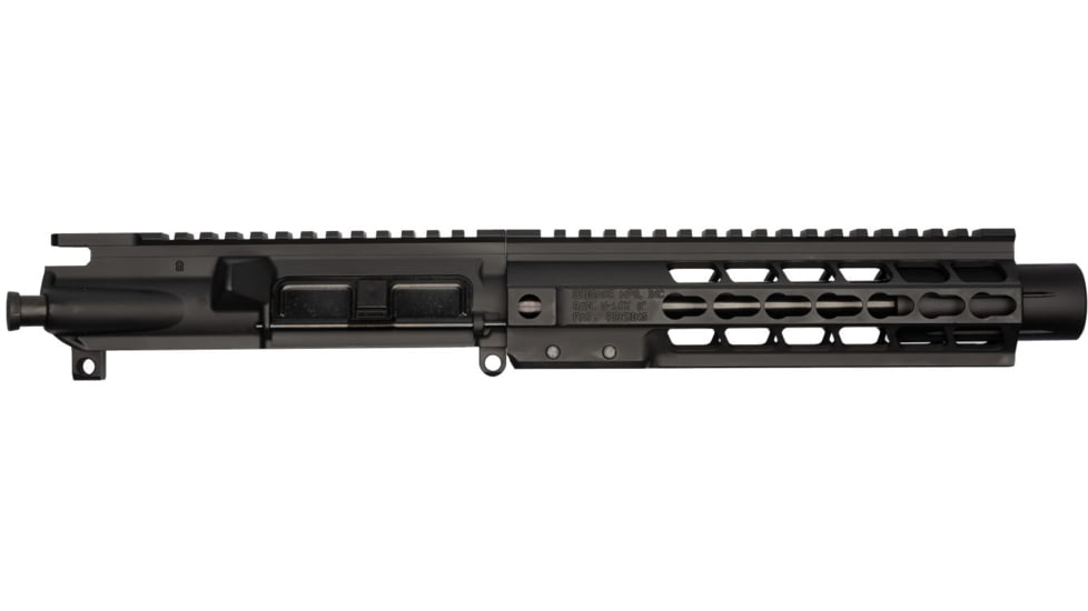 Brigade Manufacturing AR Complete Upper Receiver Forged, 9mm, 9 inch Barrel, Black Mini Can, 8 inch Rail, No Charging Handle NO BCG, U091901V