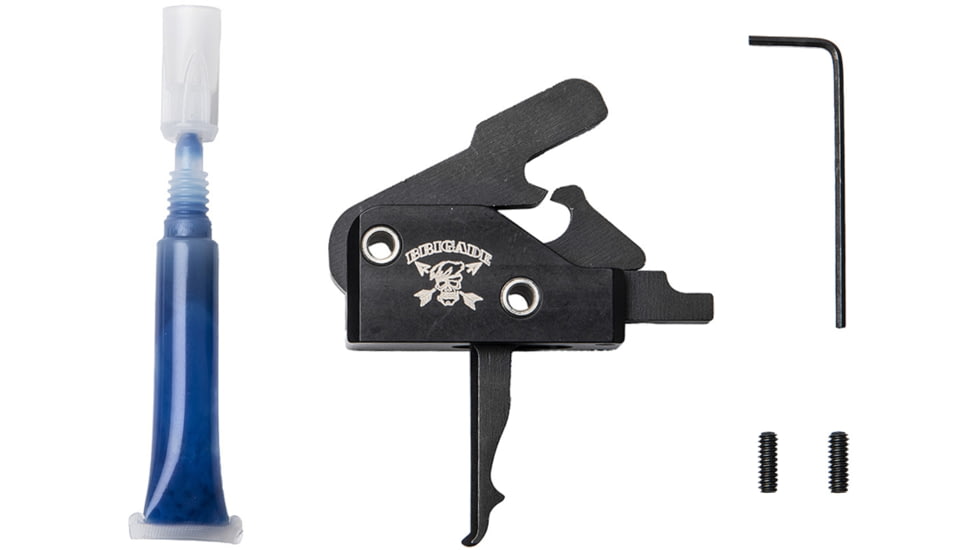 Brigade Manufacturing AR15 &amp; AR9 3.5LB Single Stage Flat Shoe Drop-In Trigger, Black, Z000000I