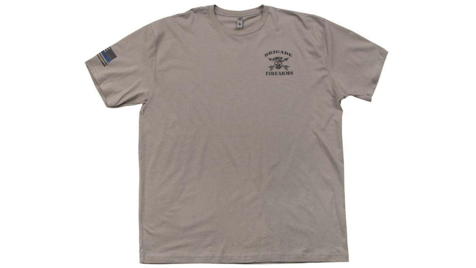 Brigade Manufacturing Garment Logo T-Shirt, Grey, Extra Large, GSS0A5D0