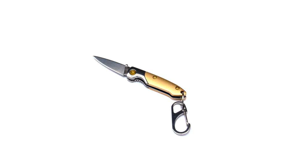 Brighten Blades Digger Keychain Not So Heavy Metal Knife, 1.625in, 8Cr13MoV Stainless Steel, Drop Point, BB-132