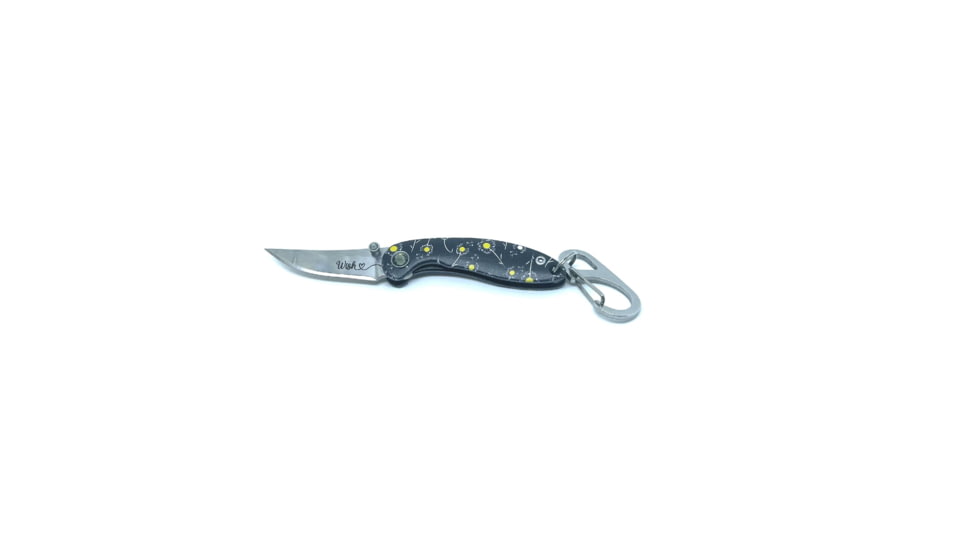 Brighten Blades Wish Keychain Folding Knife, 1.6in, 8Cr13MoV Stainless Steel, Clip Point, BB-123