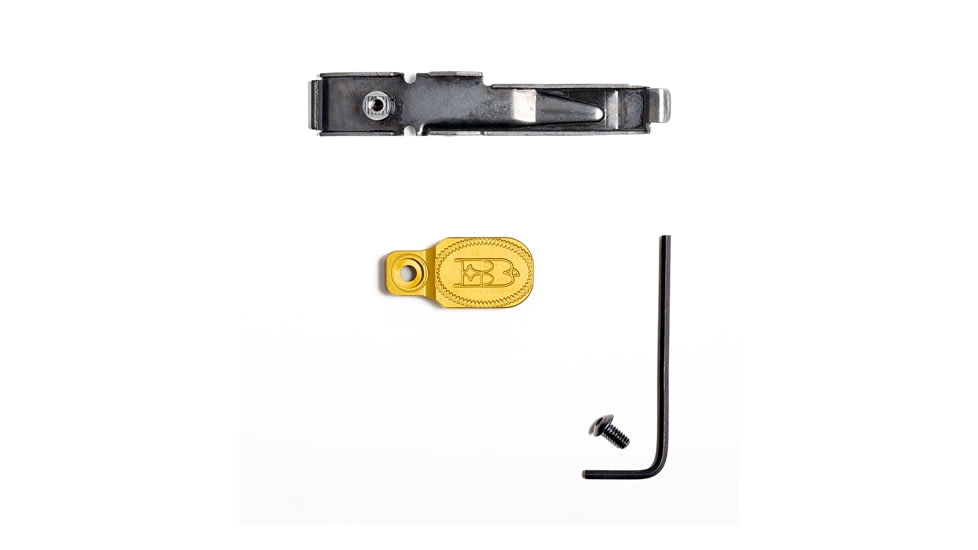 Briley EZ Bolt Release Lever for Benelli/Franchi w/ Anodized Paddle/Latch for M1, M2, M4, Super Sport, Black/Gold, TSPA-15GLDL