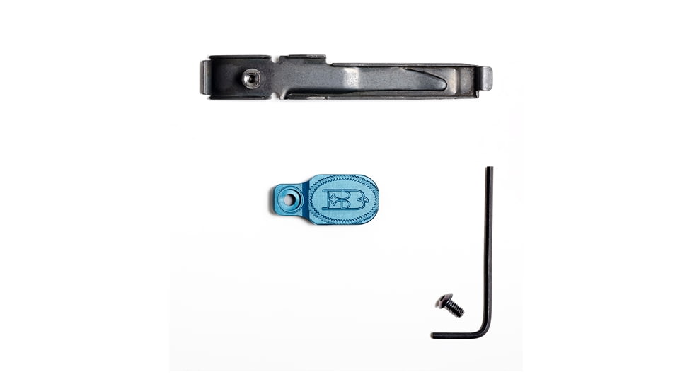 Briley EZ Bolt Release Lever for Benelli/Franchi w/ Anodized Paddle/Latch for SBE I, SBE II, Black/Blue, TSPA-15BLUL3.5
