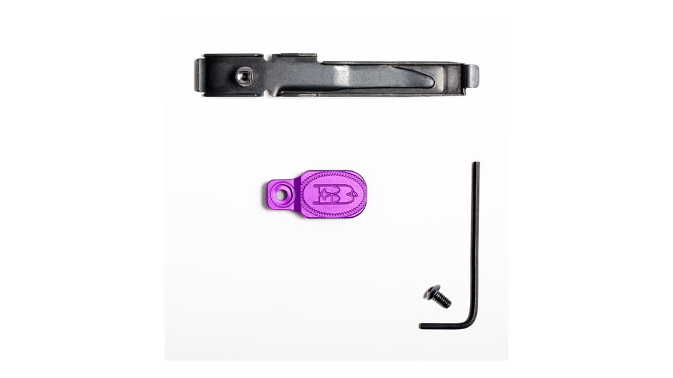 Briley EZ Bolt Release Lever for Benelli/Franchi w/ Anodized Paddle/Latch for SBE I, SBE II, Purple, TSPA-15PURL3.5