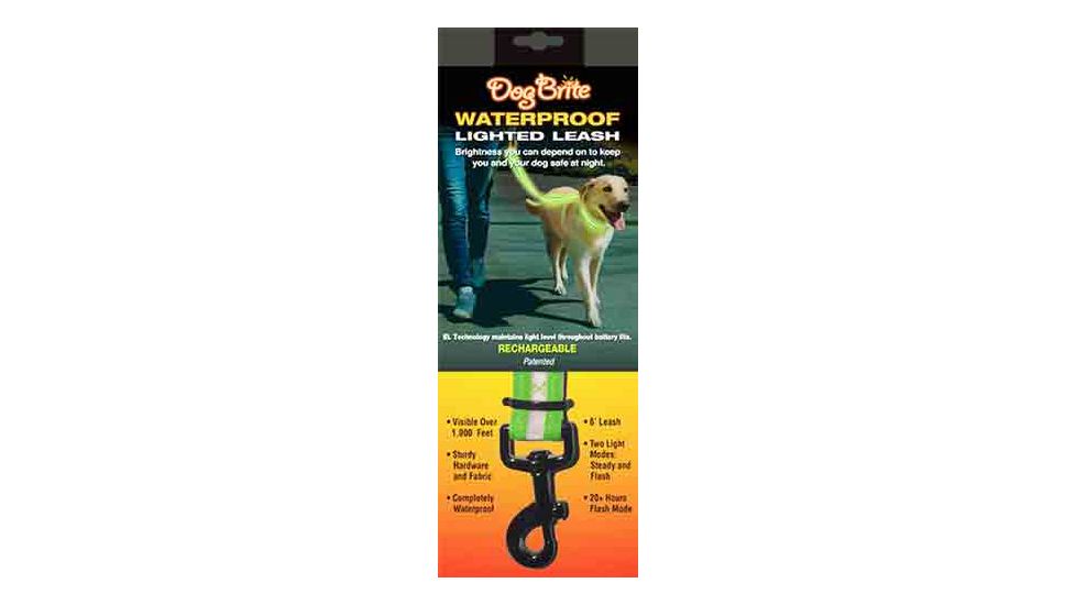 Brite Companies Dog Brite Grn Waterproof Lighted Dog Leash