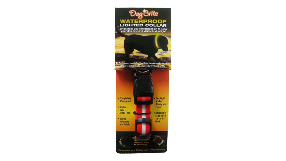 Brite Companies Dog Brite Red Waterproof Lighted Dog Collar
