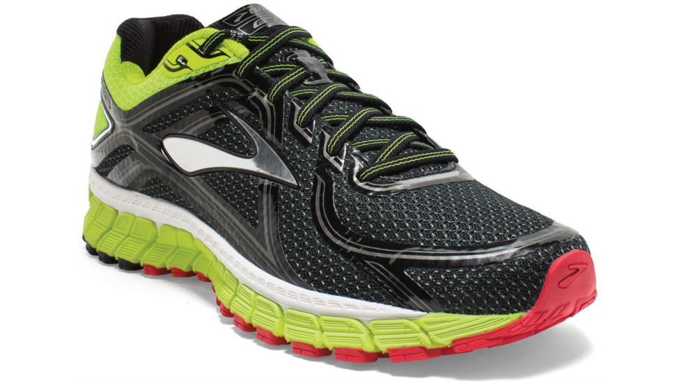 Adrnaline GTS 16 Road Running Shoe - Mens-Black/Nightlife/HighRiskRed-Medium-11