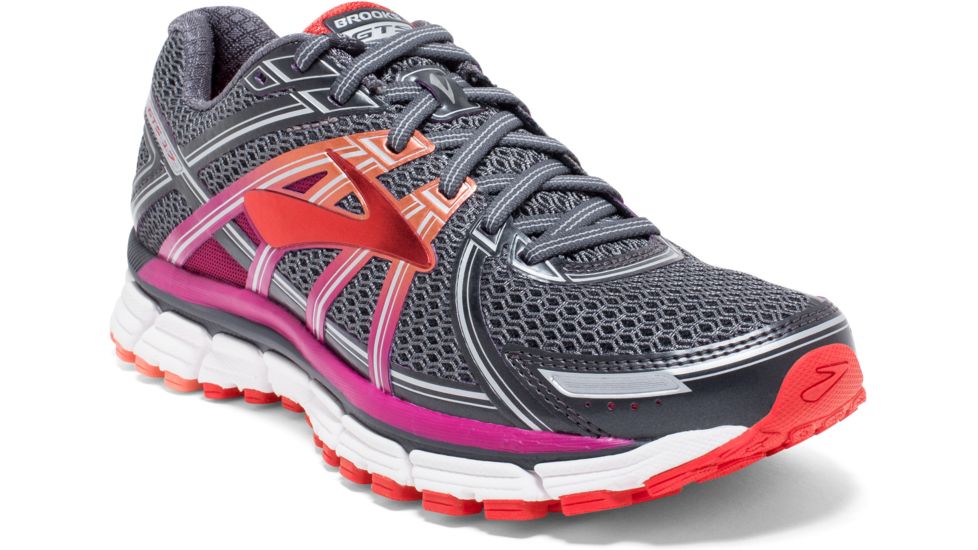 Brooks Adrenaline GTS 17 Road Running Shoe - Women's-Anthracite/Fuchsia-Medium-6