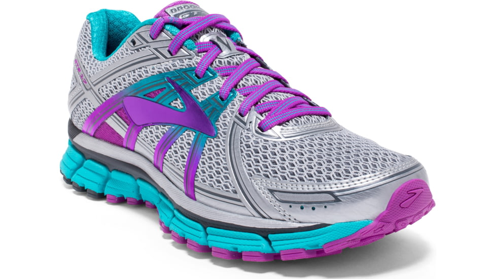 Brooks Adrenaline GTS 17 Road Running Shoe - Women's-Silver/Purple/Blue-Medium-7