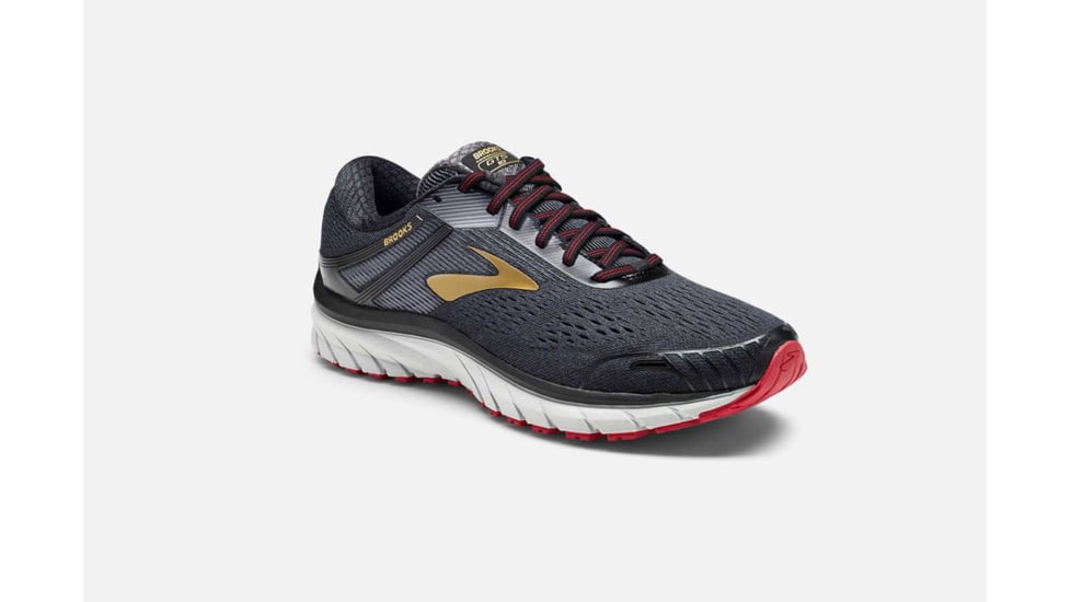 Brooks Adrenaline GTS 18 Mens Road Running Shoes, Black/Gold/Red, 13 US, Medium, 1102711D068.130