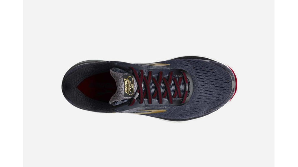 Brooks Adrenaline GTS 18 Mens Road Running Shoes, Black/Gold/Red, 13 US, Medium, 1102711D068.130