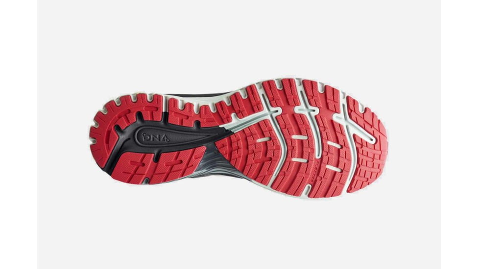 Brooks Adrenaline GTS 18 Mens Road Running Shoes, Black/Gold/Red, 7 US, Wide, 1102712E068.070