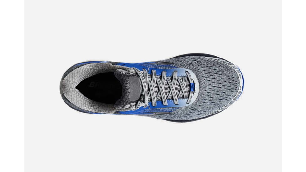 Brooks Adrenaline GTS 18 Mens Road Running Shoes, Grey/Blue/Black, 13 US, Extra Wide, 1102714E015.130