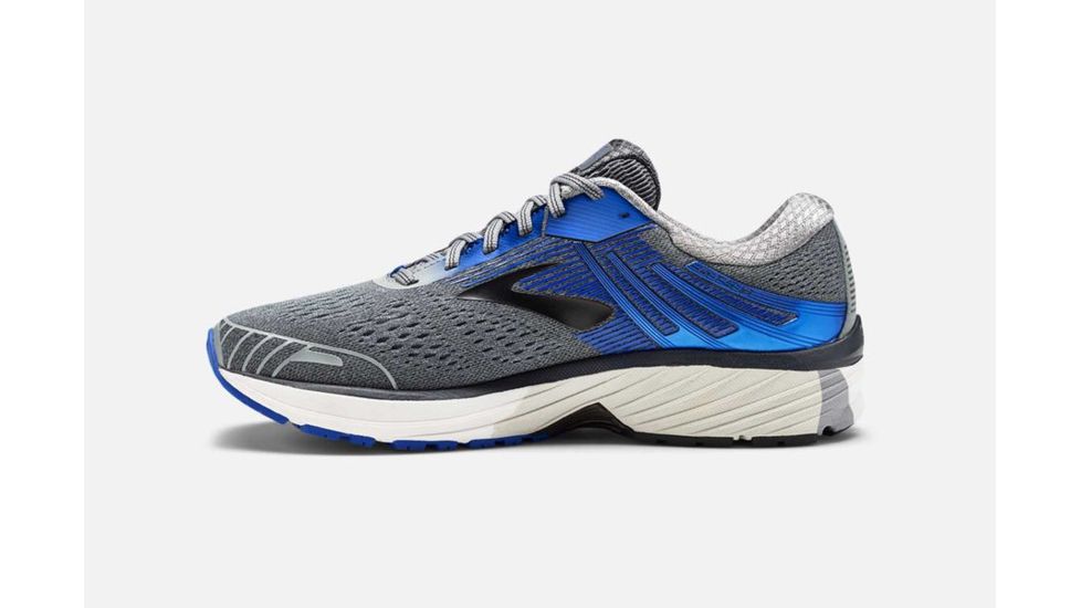 Brooks Adrenaline GTS 18 Mens Road Running Shoes, Grey/Blue/Black, 13 US, Extra Wide, 1102714E015.130