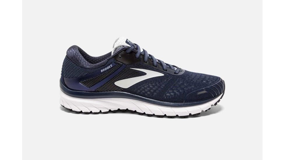Brooks Adrenaline GTS 18 Mens Road Running Shoes, Navy/Grey/Black, 8 US, Medium, 1102711D438.080