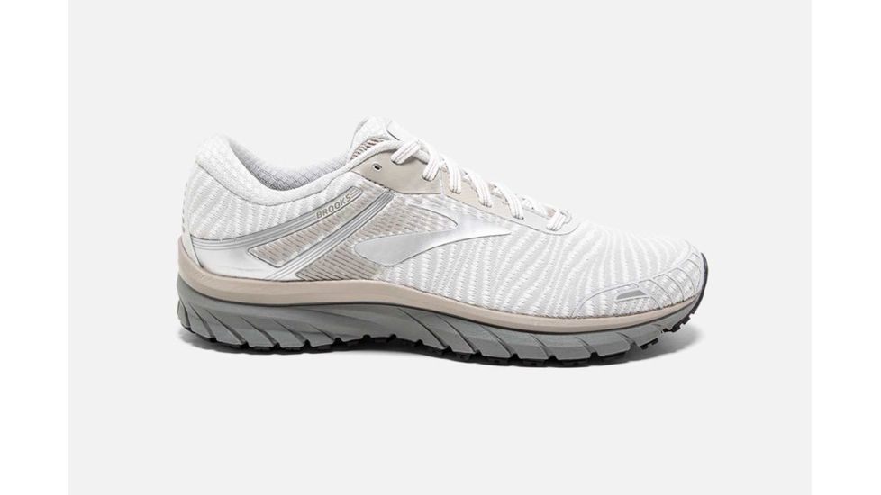 Brooks Adrenaline GTS 18 Mens Road Running Shoes, White/Grey/Tan, 7 US, Medium, 1102711D191.070