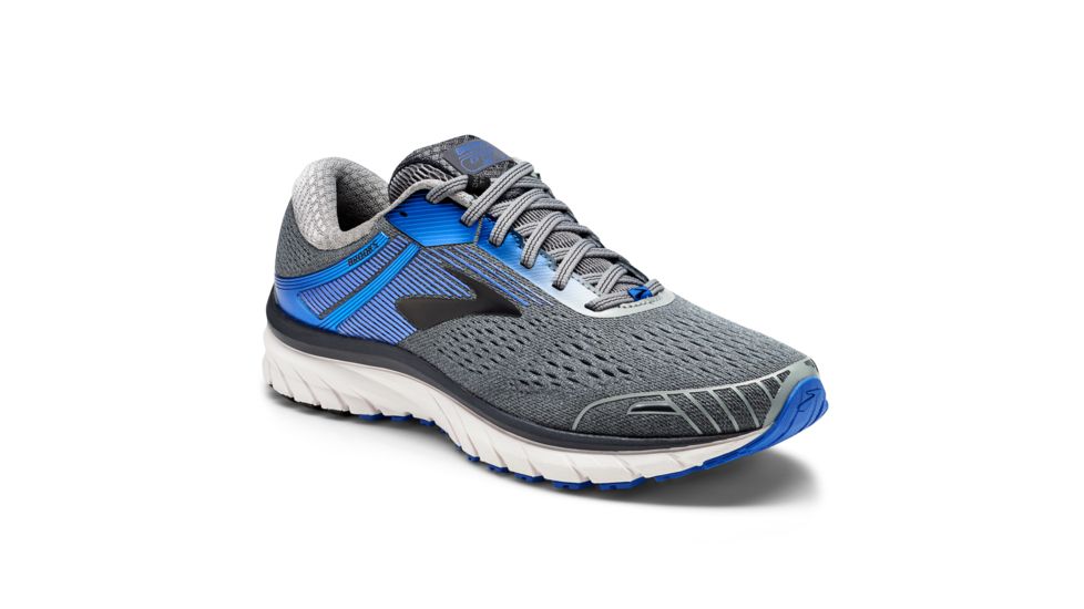 Brooks Adrenaline GTS 18 Road Running Shoes - Normal- Mens, Grey/Blue/Black, 11 US, 1102711D015.110