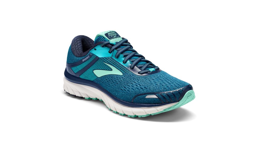 Brooks Adrenaline GTS 18 Road Running Shoes - Normal - Womens, Navy/Teal/Mint, 8 US, 1202681B495.080