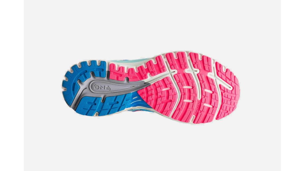 Brooks Adrenaline GTS 18 Womens Road Running Shoes, Blue/Mint/Pink, 5 US, Medium, 1202681B408.050