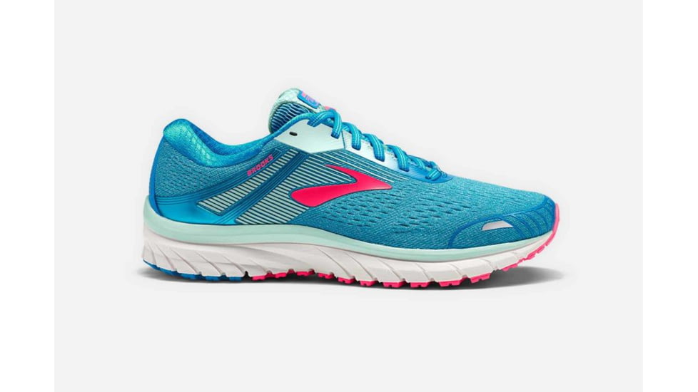Brooks Adrenaline GTS 18 Womens Road Running Shoes, Blue/Mint/Pink, 5 US, Medium, 1202681B408.050