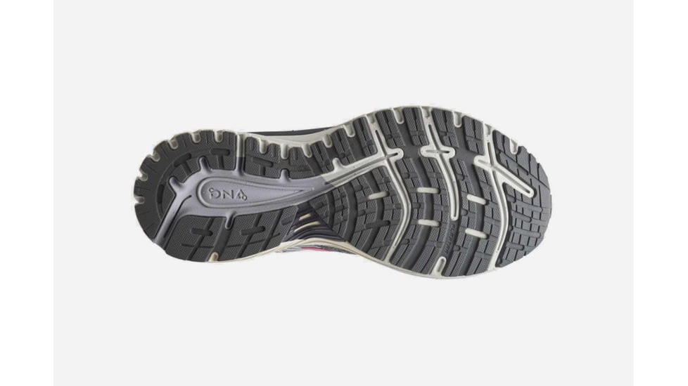 Brooks Adrenaline GTS 18 Womens Road Running Shoes, Ebony/Silver/Pink, 5 US, Medium, 1202681B079.050