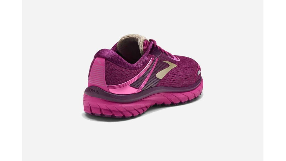 Brooks Adrenaline GTS 18 Womens Road Running Shoes, Pink/Plum/Champagne, 5 US, Medium, 1202681B630.050