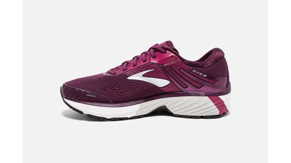 Brooks Adrenaline GTS 18 Womens Road Running Shoes, Purple/Pink/Silver, 8 US, Medium, 1202681B516.080