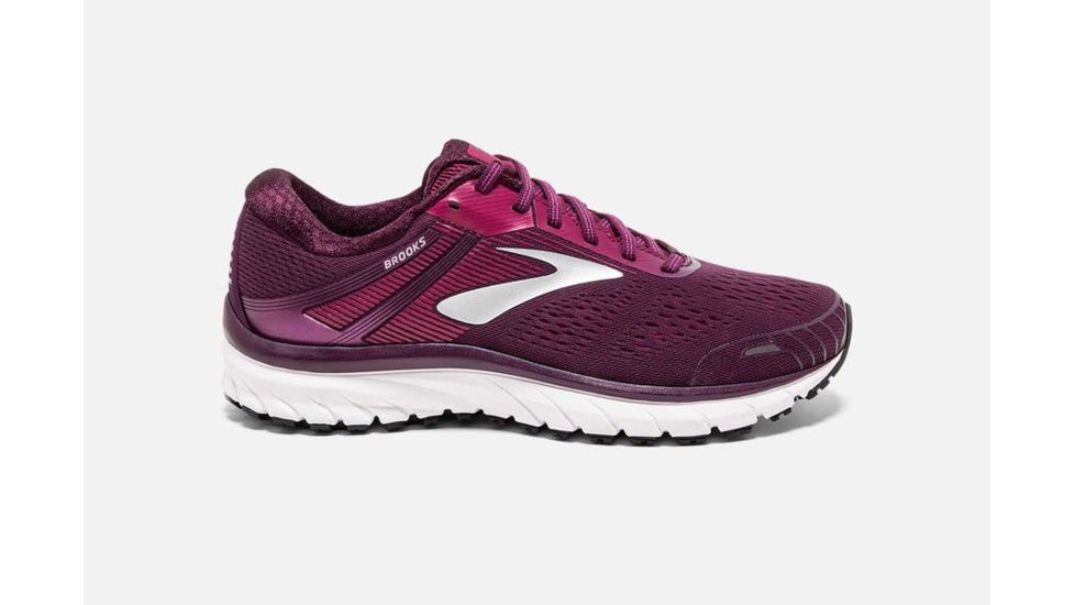 Brooks Adrenaline GTS 18 Womens Road Running Shoes, Purple/Pink/Silver, 8 US, Medium, 1202681B516.080