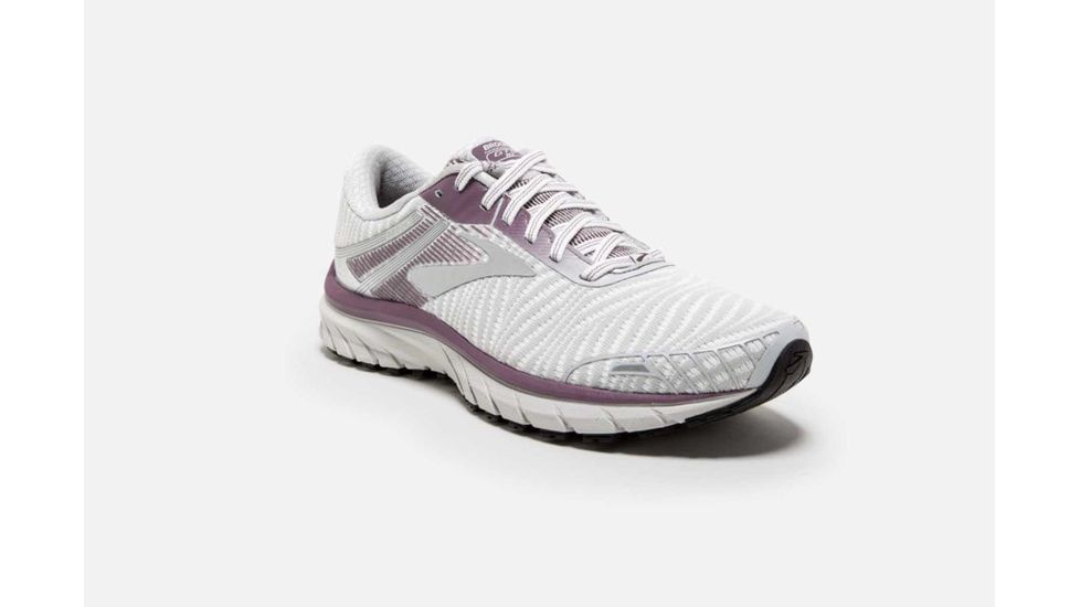 Brooks Adrenaline GTS 18 Womens Road Running Shoes, White/Purple/Grey, 8.5 US, Medium, 1202681B104.085