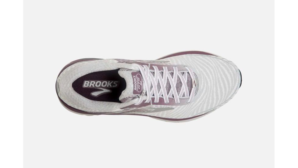Brooks Adrenaline GTS 18 Womens Road Running Shoes, White/Purple/Grey, 8.5 US, Medium, 1202681B104.085