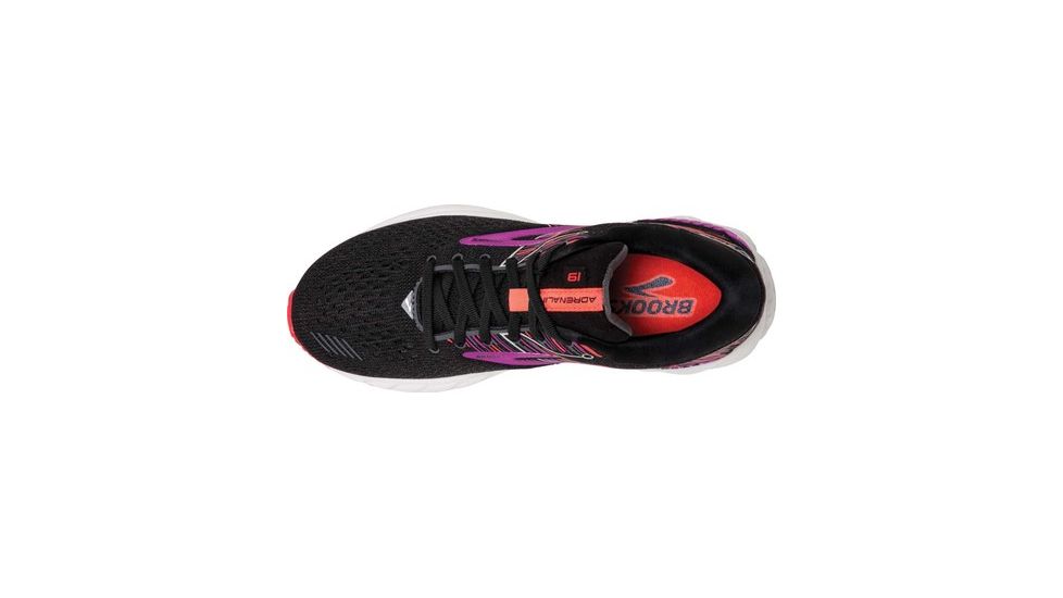 Brooks Adrenaline GTS 19 Road Running Shoes - Womens, Black/Purple/Coral, Medium, 8, 1202841B080.080