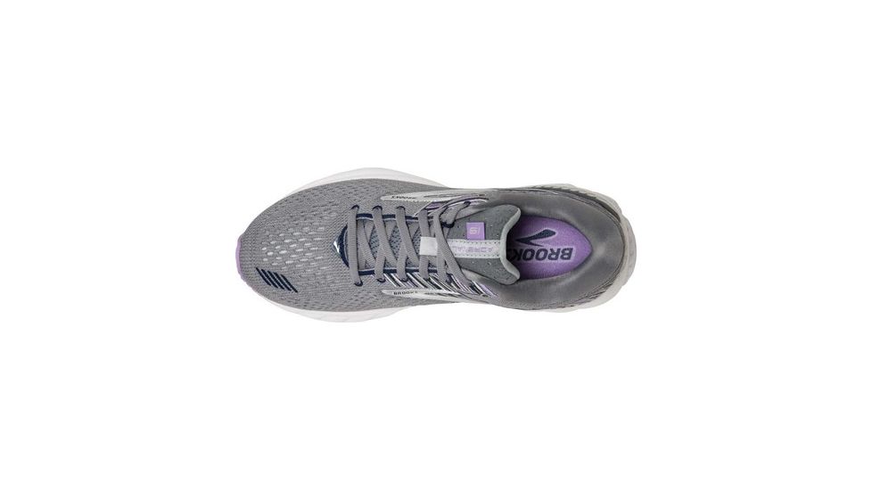 Brooks Adrenaline GTS 19 Road Running Shoes - Womens, Grey/Lavender/Navy, Medium, 8.5, 1202841B060.085