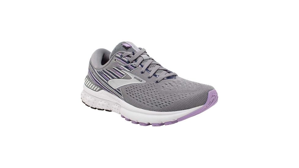 Brooks Adrenaline GTS 19 Road Running Shoes - Womens, Grey/Lavender/Navy, Medium, 8.5, 1202841B060.085