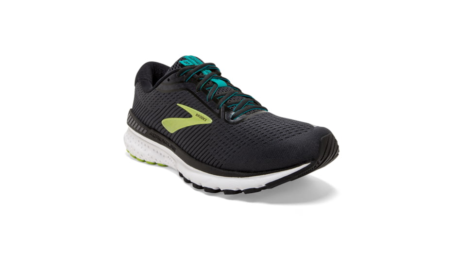 Brooks Adrenaline GTS 20 Road Running Shoe - Mens, Black/Lime/Blue Grass, Medium, 7.0, 1103071D018.070